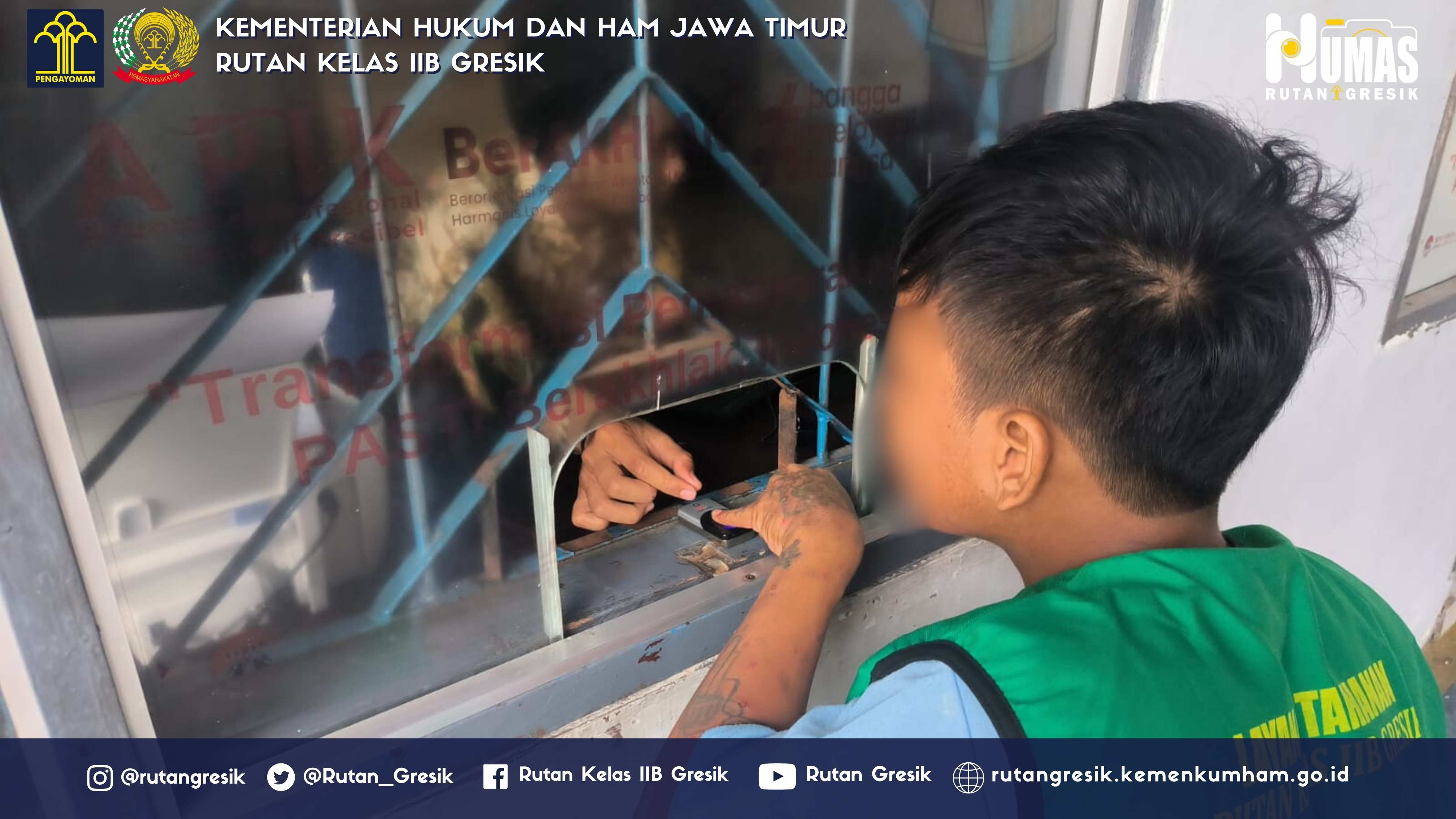 Perekaman Sidik Jari Warga Binaan Rutan Gresik Guna Wujudkan Tertib