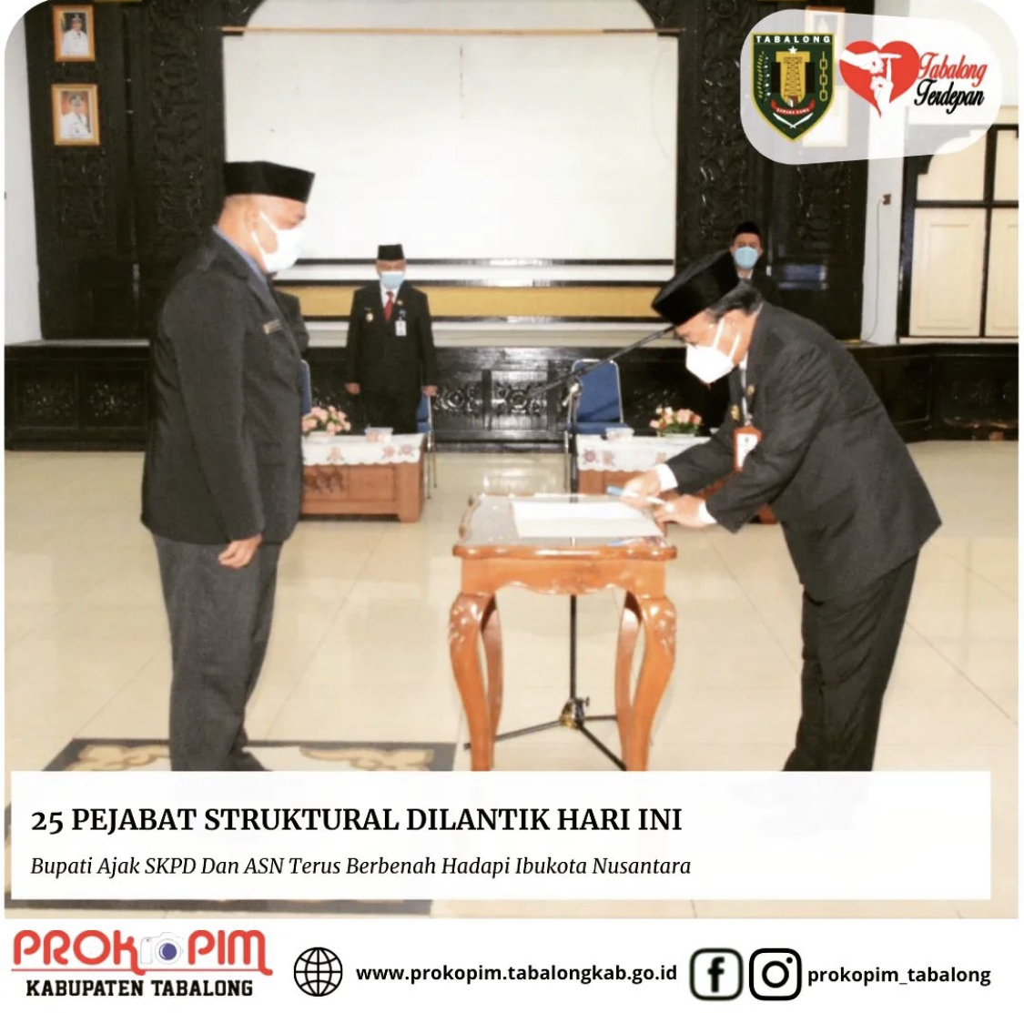 Pejabat Struktural Dilantik Hari Ini Maret Dinas Penanaman