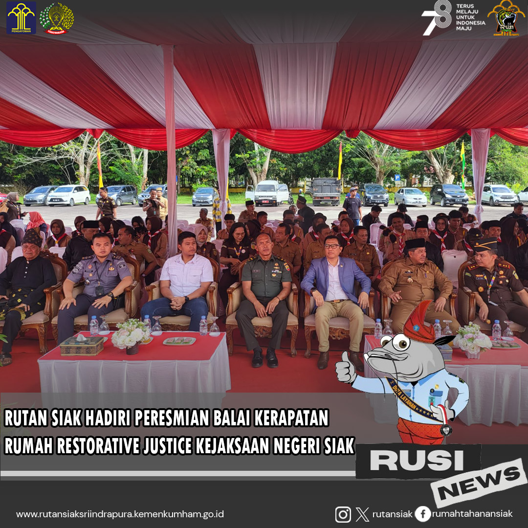 Rutan Siak Hadiri Peresmian Balai Kerapatan Rumah Restorative Justice