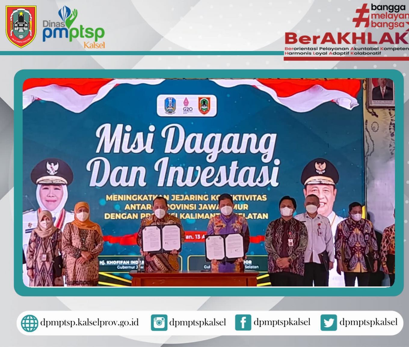 Penandatanganan Kesepakatan Dan Perjanjian Kerja Sama Antara Provinsi