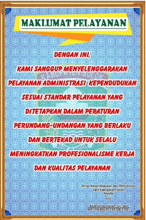 Perubahan Nama Dinas Kependudukan Dan Pencatatan Sipil