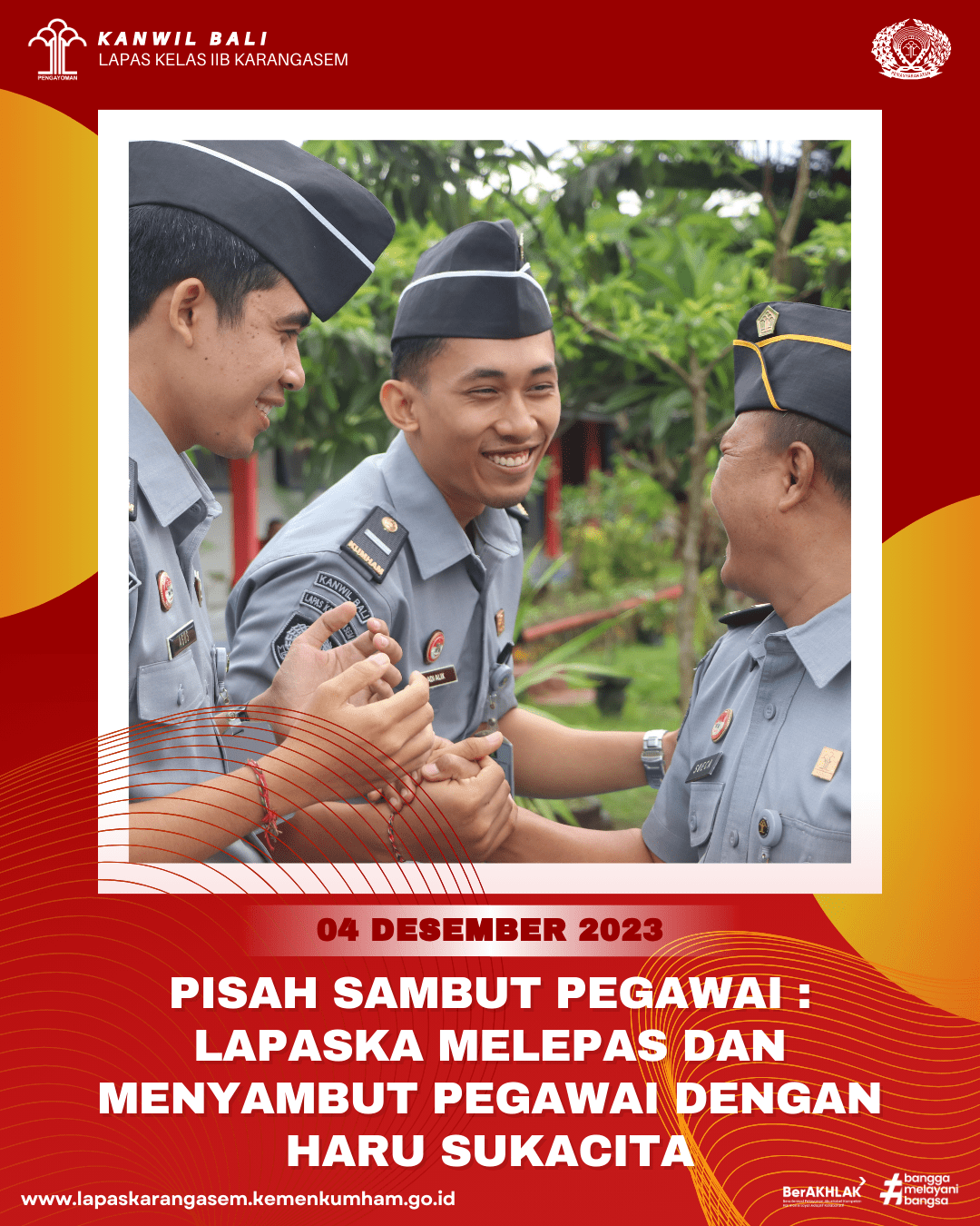 PISAH SAMBUT PEGAWAI LAPASKA MELEPAS DAN MENYAMBUT PEGAWAI DENGAN