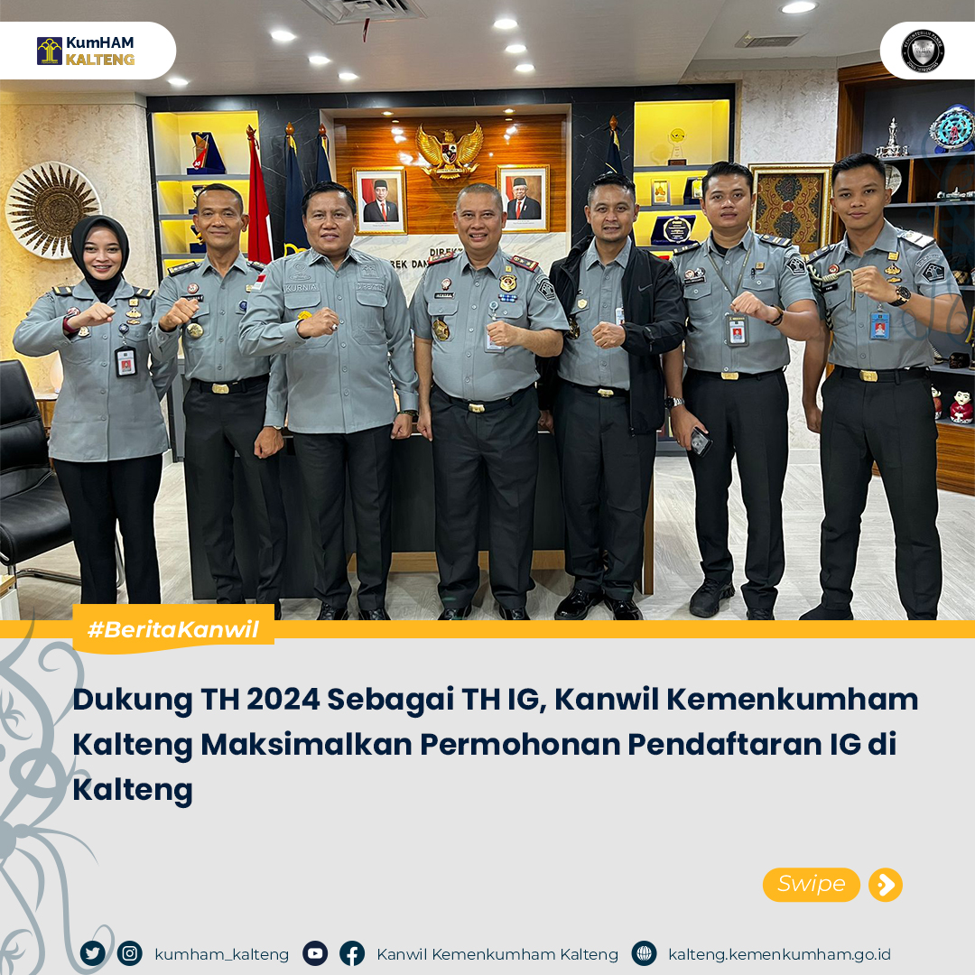 Dukung TH 2024 Sebagai TH IG Kanwil Kemenkumham Kalteng Maksimalkan