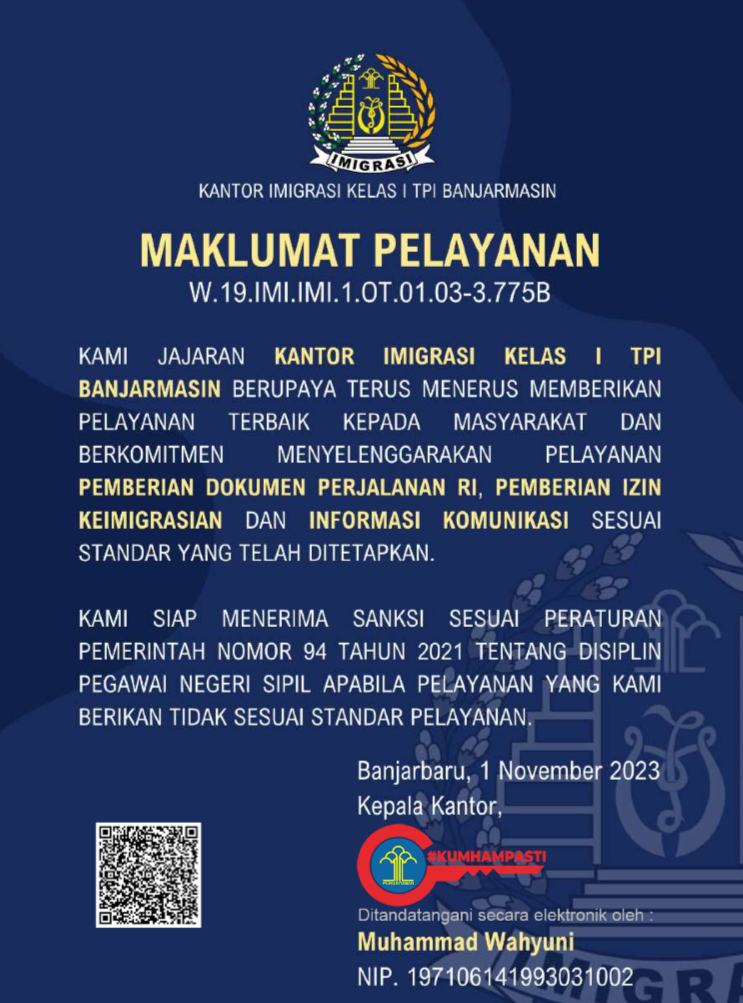 Surat Keterangan Keimigrasian Untuk Proses Permohonan Pewarganegaraan