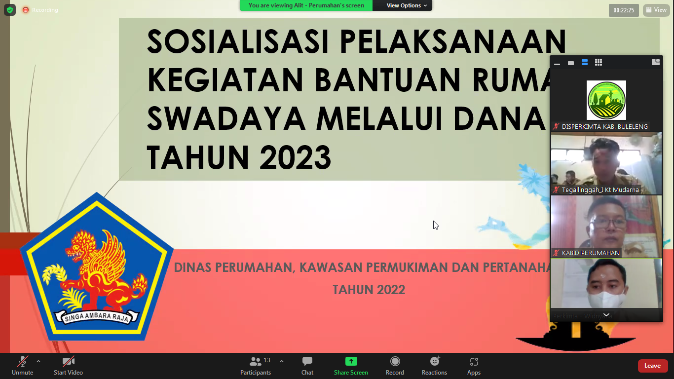 Sosialisasi Pelaksanaan Kegiatan Bantuan Rumah Swadaya - Dinas ...