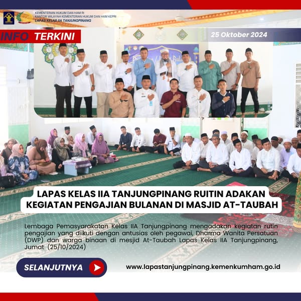 Pimpin Astekpam Kepala Lapas Kelas Iia Tanjungpinang Beri Penguatan Regu Pengamanan Lembaga