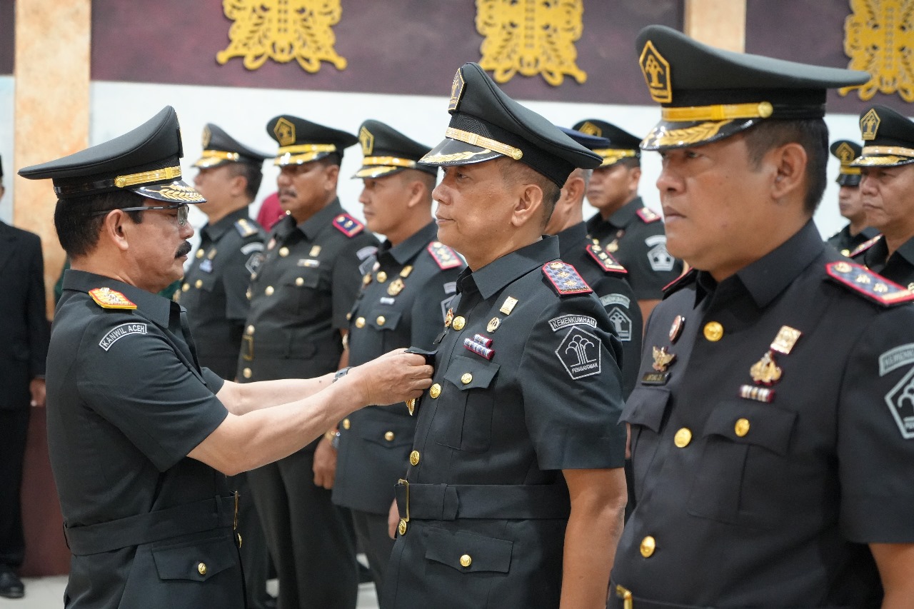 Lantik 45 Pejabat Struktural Dan Fungsional, Kakanwil Kemenkumham Aceh ...