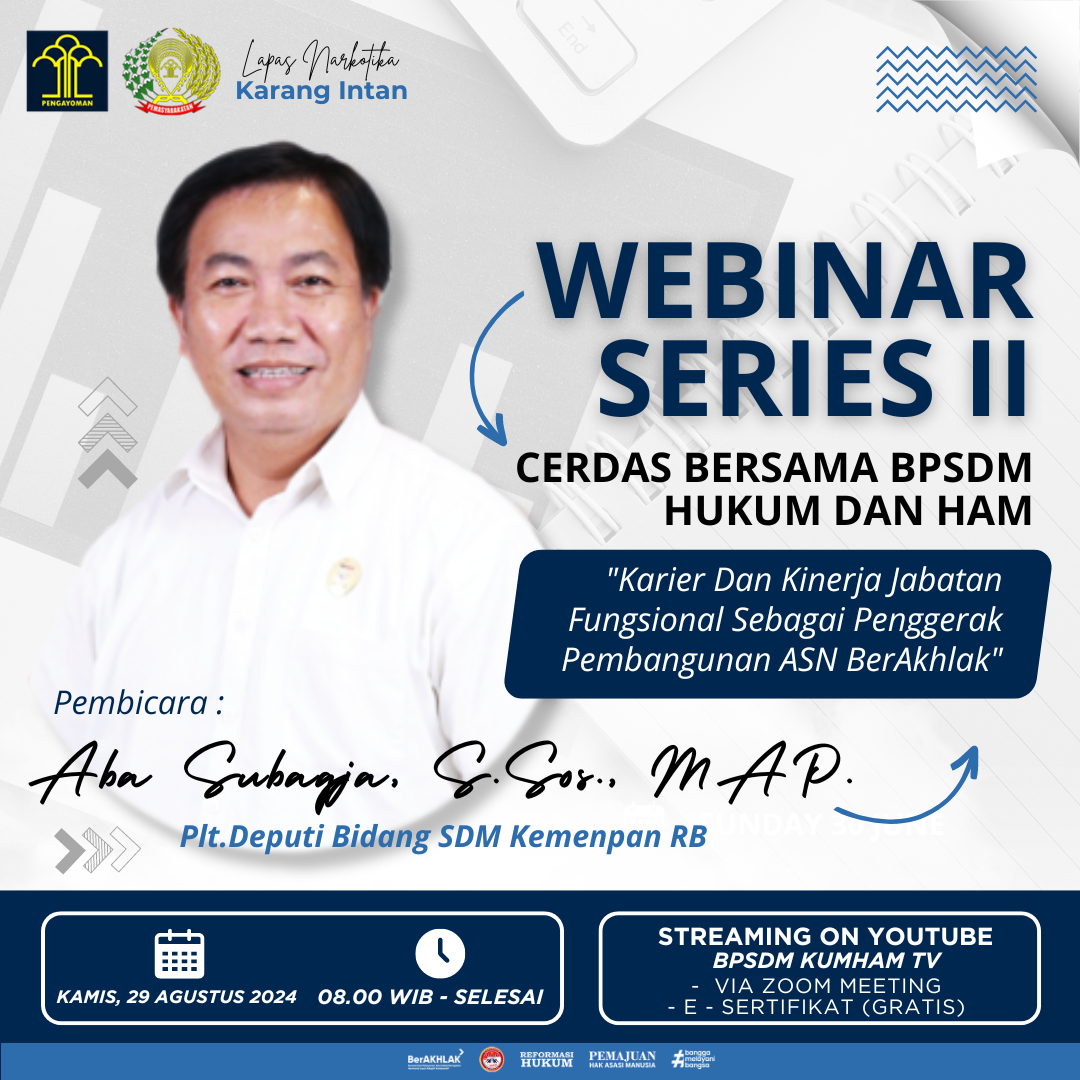 Ayo Ikuti Webinar Series II - Cerdas Bersama BPSDM Hukum Dan HAM ...