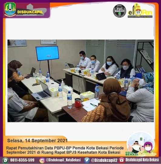 Rapat Pemutakhiran Data Pbpu Bp Pemda Kota Bekasi Periode September 2021 Di Ruang Rapat Bpjs 5059