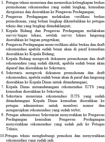 Rekomendasi Izin Usaha Toko Swalayan - Dinas Perindustrian Dan Perdagangan