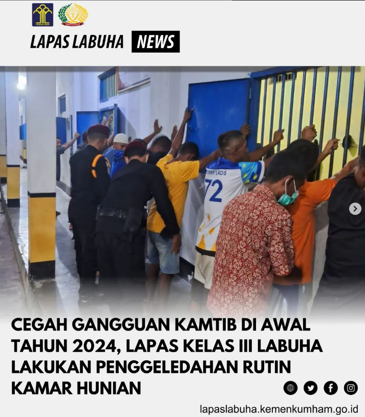 CEGAH GANGGUAN KAMTIB DIAWAL TAHUN 2024, LAPAS KELAS III LABUHA LAKUKAN ...