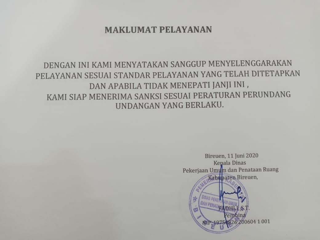 Surat Keluar Dinas Pekerjaan Umum Dan Penataan Ruang