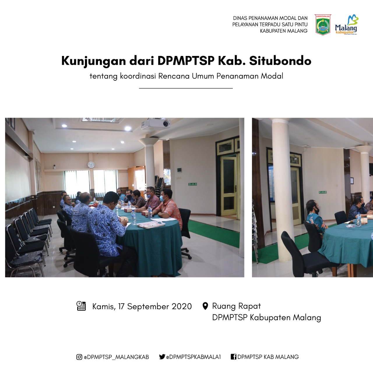 Kunjungan Tamu DPMPTSP Sitondo - DINAS PENANAMAN MODAL DAN PELAYANAN ...