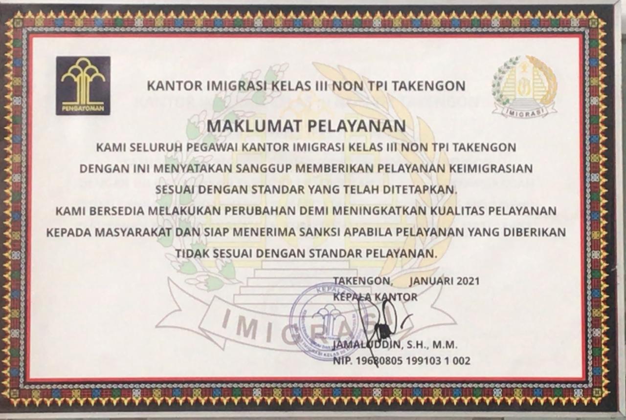 Permohonan Exit Permit Only Bagi Orang Asing - Kantor Imigrasi Kelas