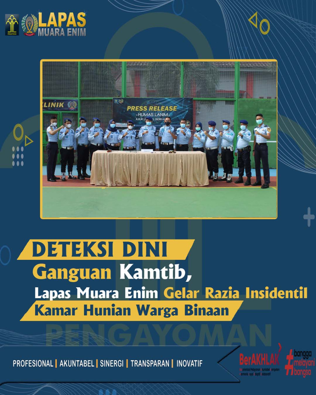 Deteksi Dini Gangguan Kamtib, Lapas Muara Enim Gelar Razia Insidentil ...