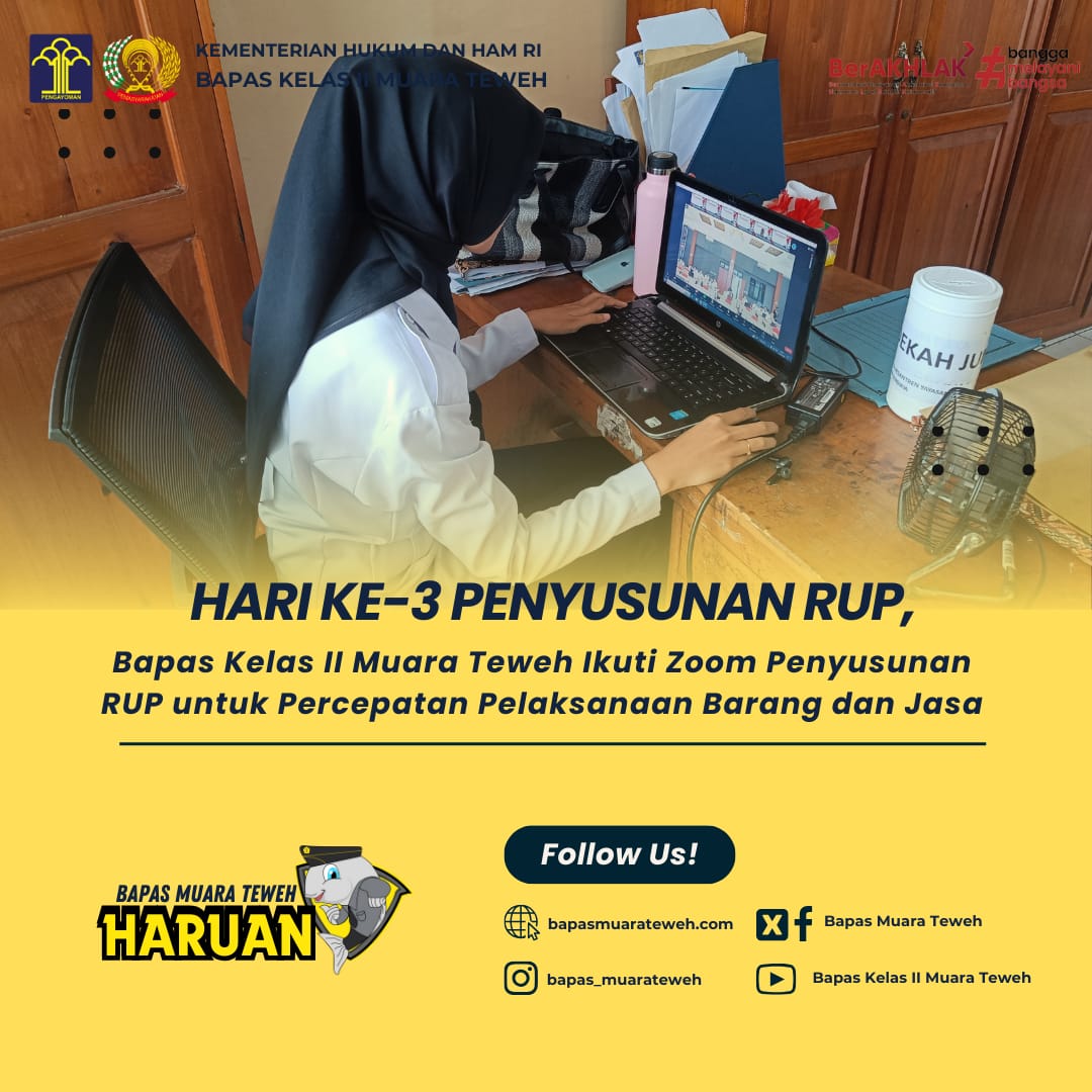 Hari Ke-3 Penyusunan RUP, Bapas Kelas II Muara Teweh Ikuti Zoom ...