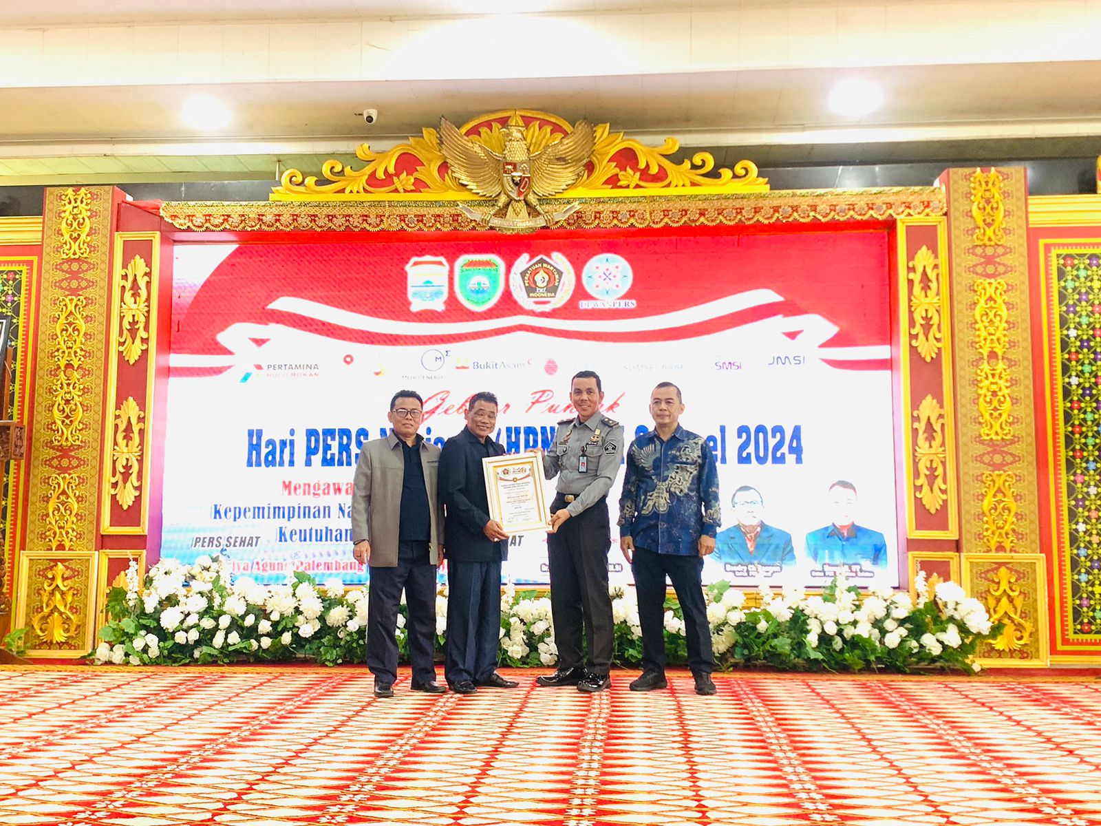 Puncak Hari Pers Nasional 2024, Lapas Banyuasin Terima Penghargaan PWI