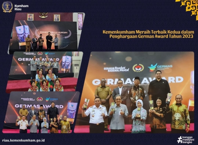 KEMENKUMHAM MERAIH TERBAIK KEDUA DALAM PENGHARGAAN GERMAS AWARD TAHUN ...